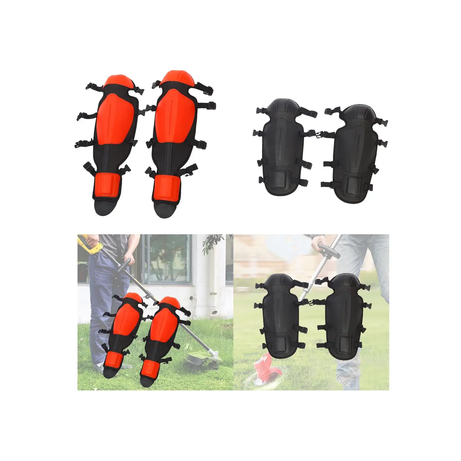 2Pcs Gardening Knee Pads, Trimmer Gaiters Thickened Leg Protectors Mowing Shin Guards for Tiling Weeds Eating Garden Work