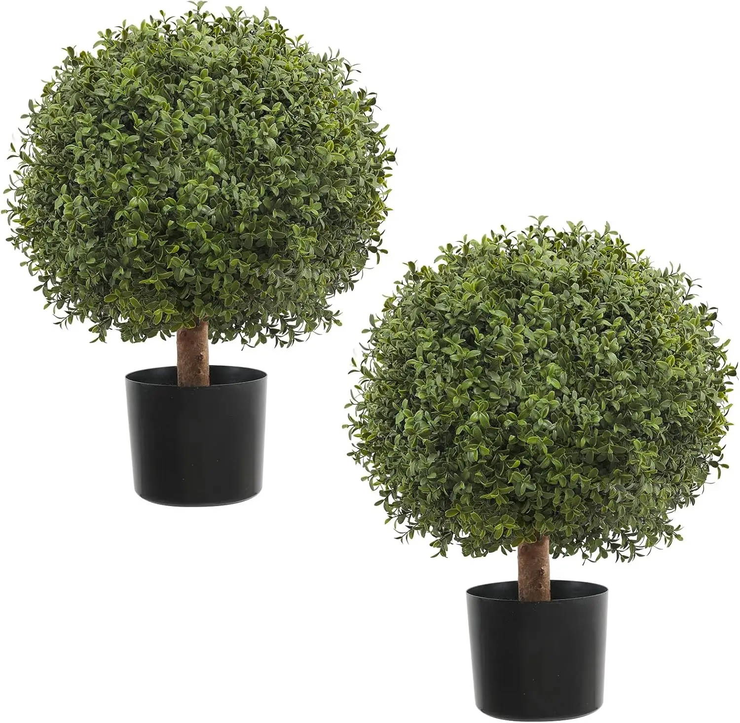 

Justoyou 24.5''T Artificial Boxwood Ball Topiary Tree, Set Of 2 Bushes Potted Plants For Porch Outdoor Or Indoor, Home Decor Uv