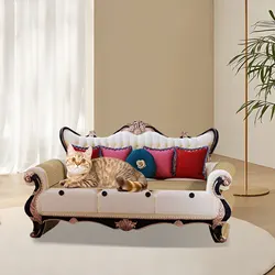 Cat Scratching Sofa Cat Scratcher Bed Couch Recyclable Material Cat Furniture Accessories for Indoor Cats 59x27x32cm Cat Lounge