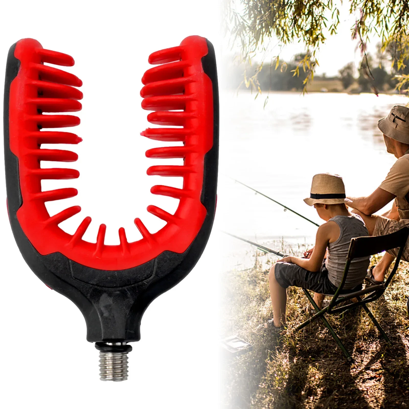 

Carp Fishing Rod Holder Fishing Tackle Gripper Red Blue Rest Head With 3/8 Thread High Performance High Quality