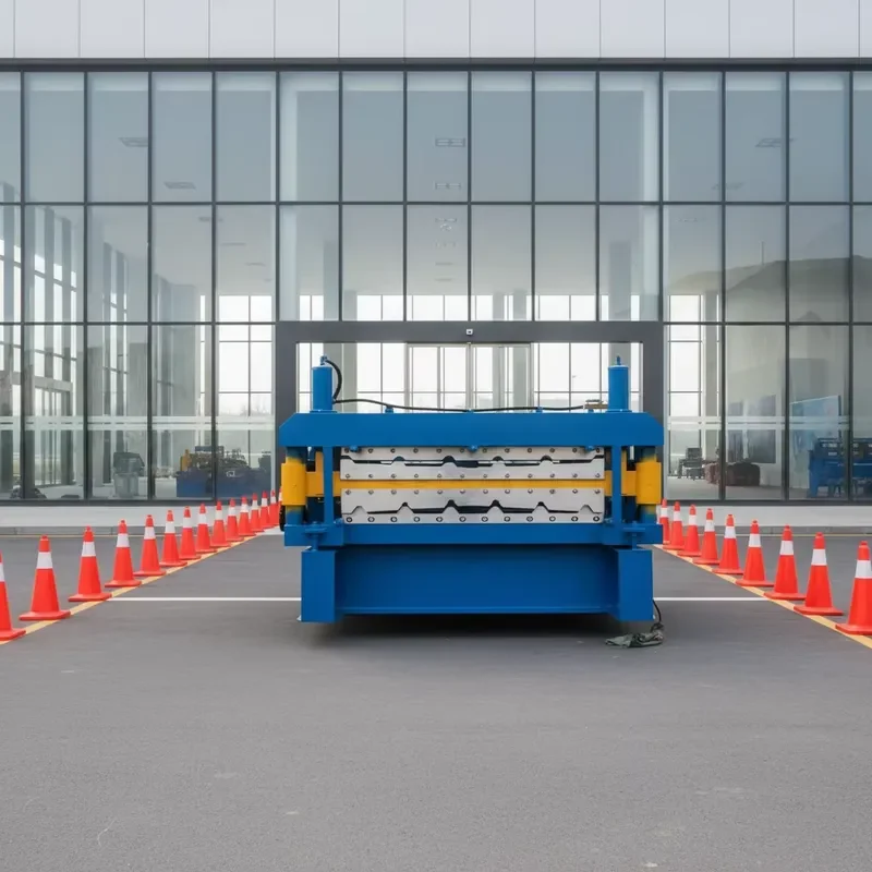 Dual-Layer Glazed Colored Steel Roof Panel Roll Forming Machinery Machine for Tile Making with Gear and Motor Core Components