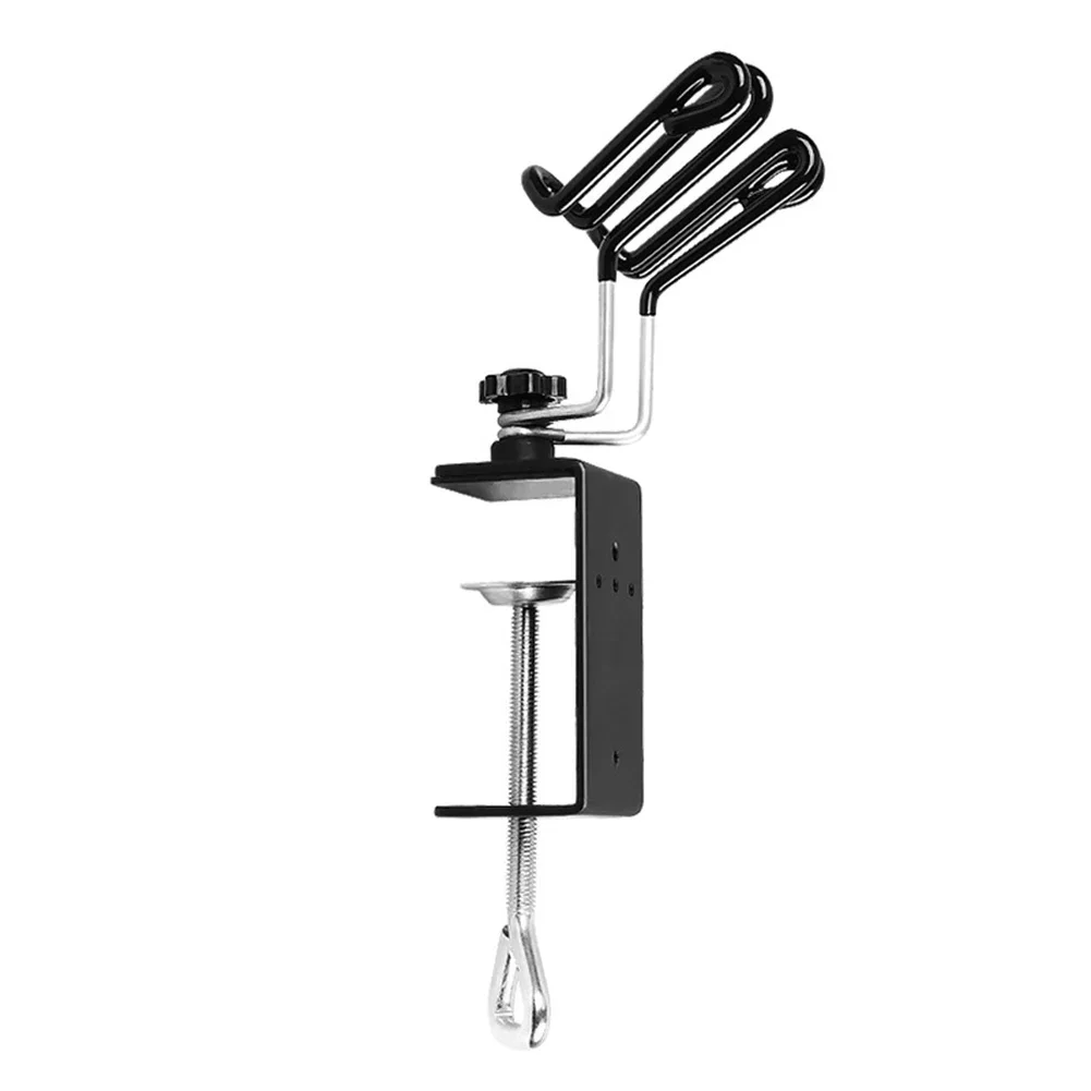 

Airbrush Holder Stand with Clamp for 2 Brushes Metal Airbrush Bracket Tool for Efficient Workspace Organization