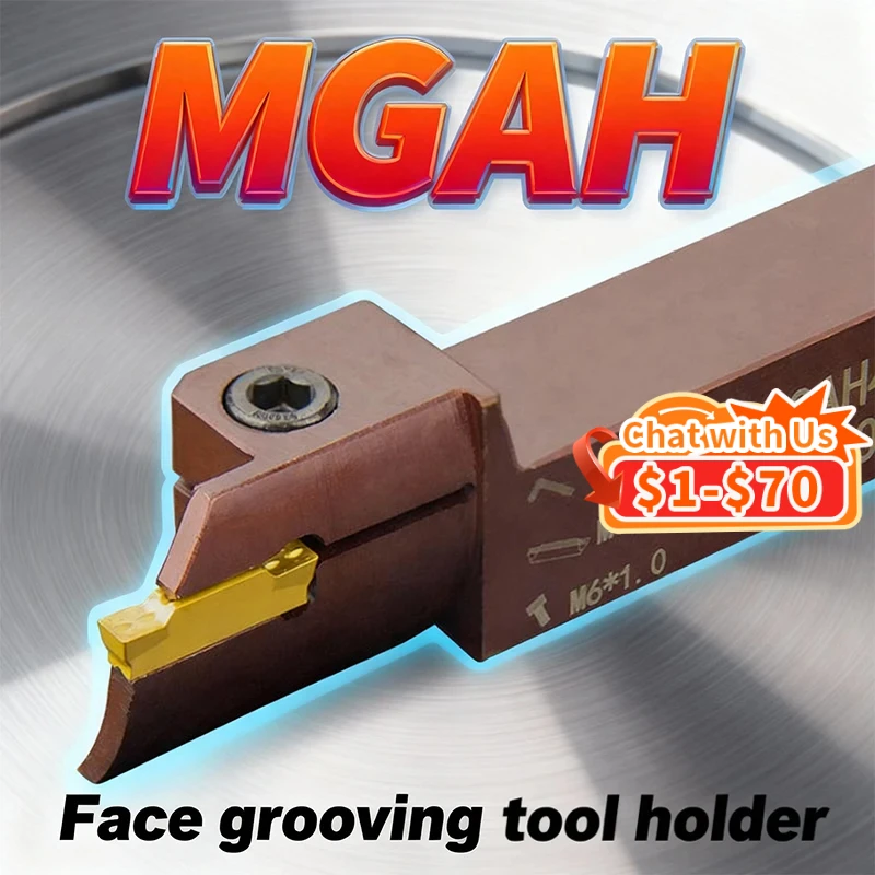 

MGAH высококлассный пружинный стальной резец MGAH320R MGAH325R, резец для фальцовки, большой диапазон 24/400 мм для токарного станка MGGN/MGMN300 с карбидной вставкой