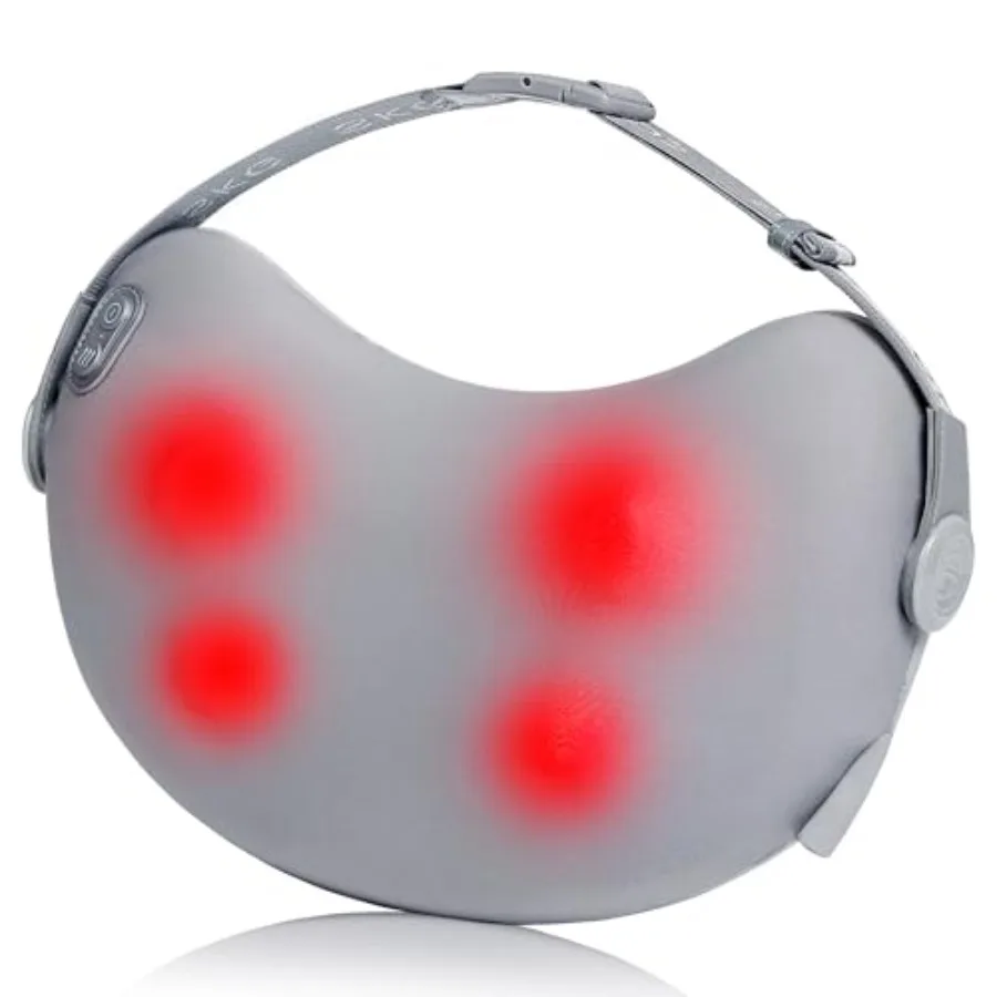 

Массажер для спины шиацу для облегчения боли, глубокие ткани с подогревом, 4D разминающая беспроводная электрическая массажная подушка, рождественские подарки для меня