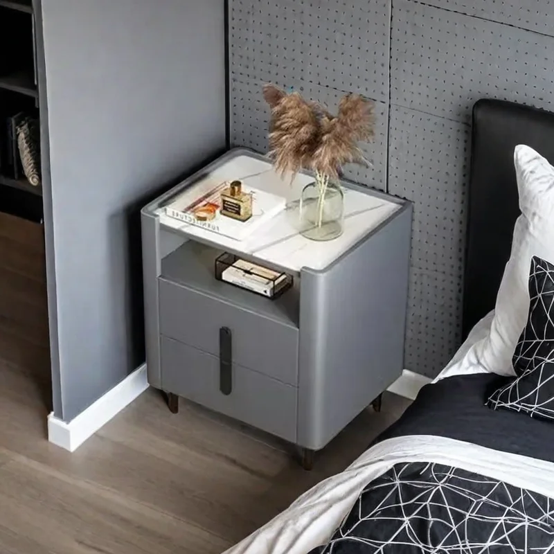 Storage Locker Designer End Tables Desk Drawer White Bedside Table Cabinet Bed Side Design Headboard Bedroom Nordic Narrow Small