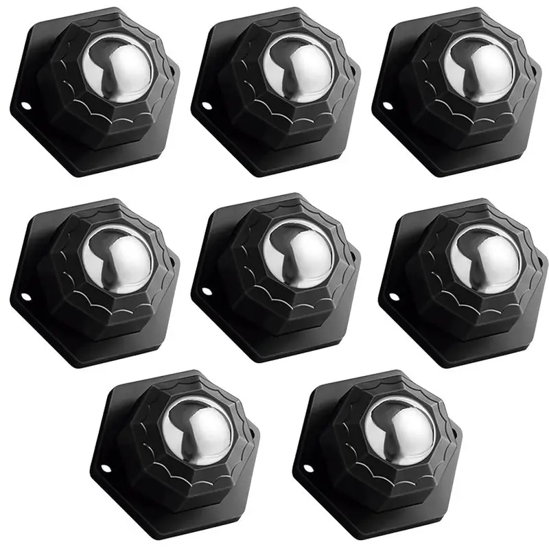 Self Adhesive Caster Wheels, 8 Pack Mini Swivel Furniture Rollers, 360° Stick On Wheels,   Bins, Small Appliances & Furniture hj