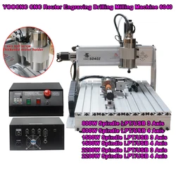 Fresadora CNC 6040, máquina de grabado 4060, 2,2 kW, 1,5 kW, 0,8 kW, husillo USB de 4 ejes, enrutador CNC, grabador de tallado para trabajo de madera y Metal