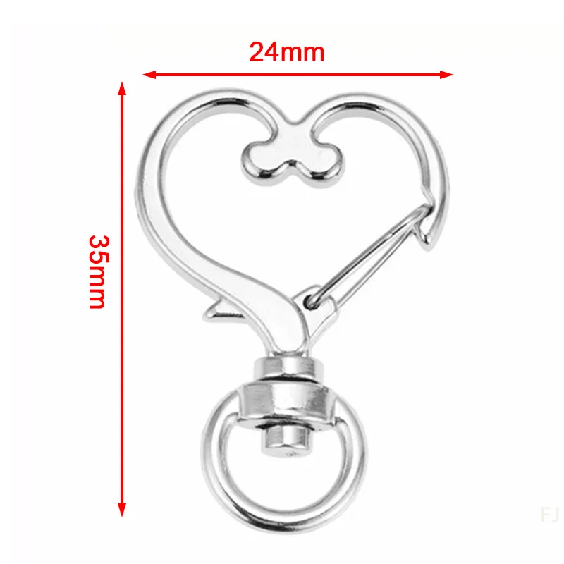 [YU]10개 러브 하트 할로우 키 체인 키 링 DIY 액세서리 랍스터 클래스프