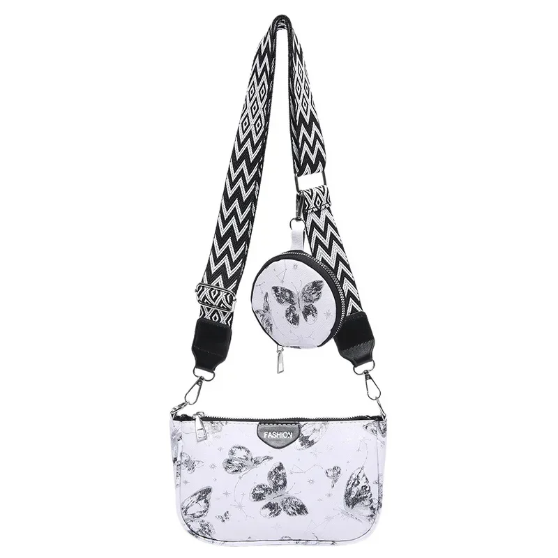 Popular fashion wide shoulder strap, casual bag small square bag