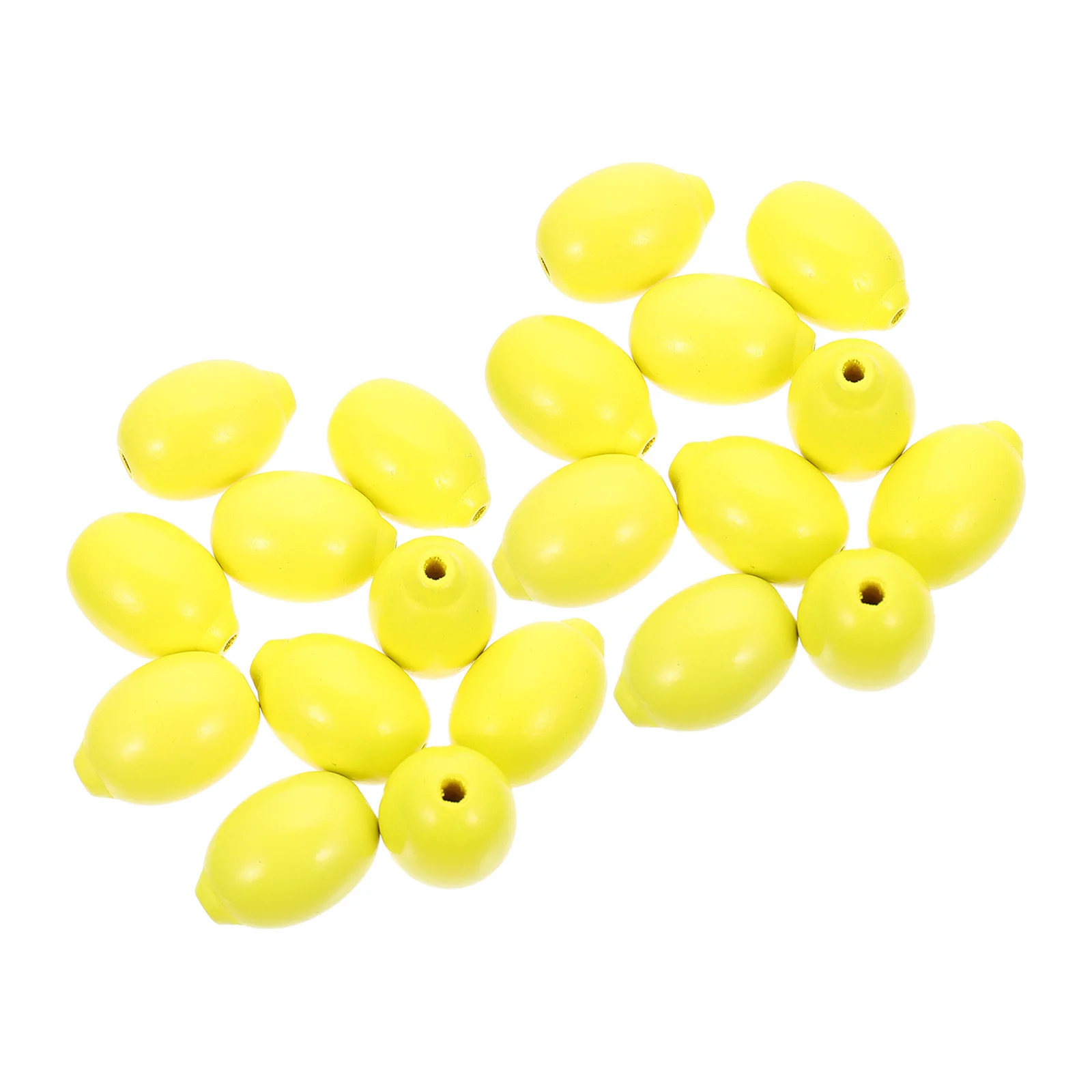 

50 Pcs Wooden Beads DIY Craft Accessories Hanging Decor Loose Jewelry Home Pendant Summer Durability Stringing Beads Wear