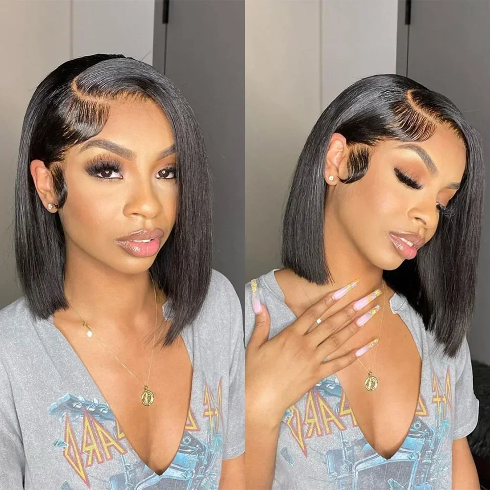 2026 NEW Bob Wig Frontal Lace Wigs For Black Women HD Bob Lace Front Wigs Human Hair Wigs Pre Plucked Wig - view 3
