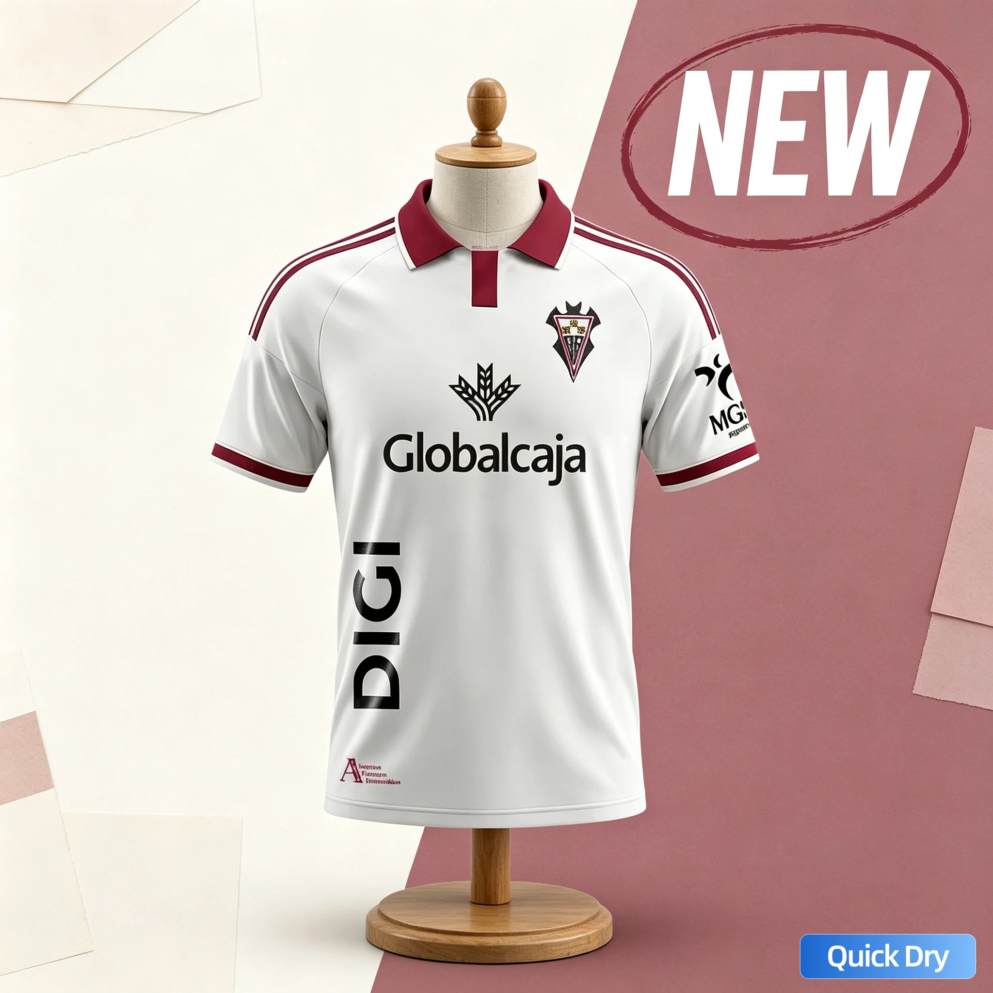 Spain Albacete Balompie Football Jersey 2026 Unisex Short Sleeve Quick Dry Breathable Sports T-shirt, Summer Fashion Streetwear