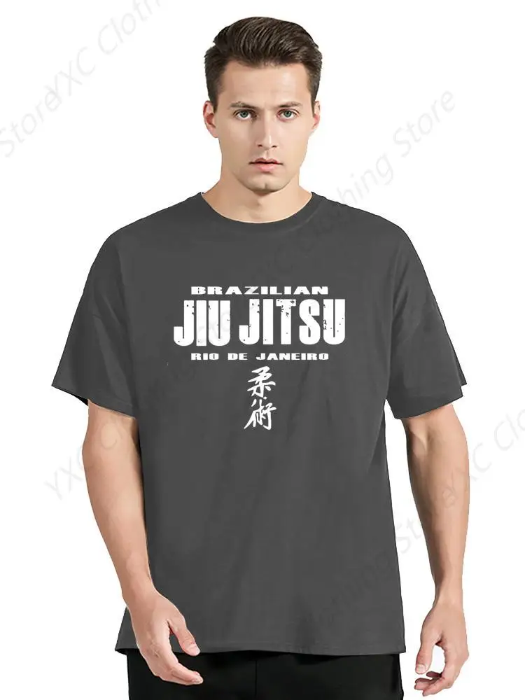 T Shirt For Men Brazilian Jiu Jitsu Rio De Janeiro Men's T-shirt- Short Sleeve Crew Neck Soft Fitted Tees S - 6XL Fresh