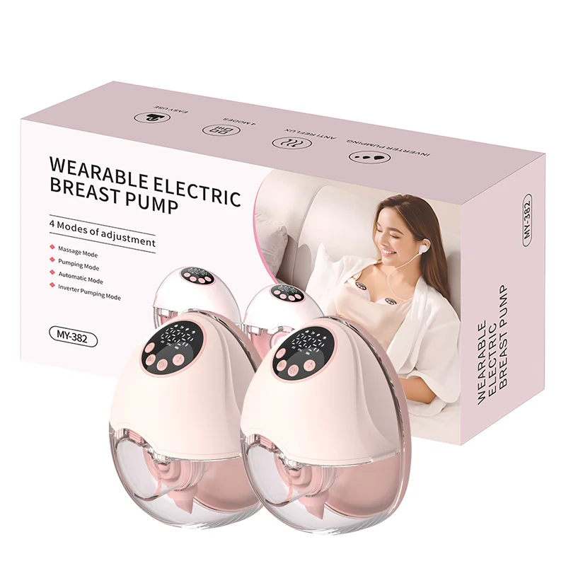 

STLF Custom Logo Hands Free Double Sealed Flange 4 Modes 12 Levels Low Noise Silicone Electric Wearable Breast Pump