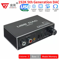 192KHz HiFi Audio-Decoder DAC Remote Control TV Optical Coaxial USB OTG Headphone Amplifier Digital to Analog Converter Adapter