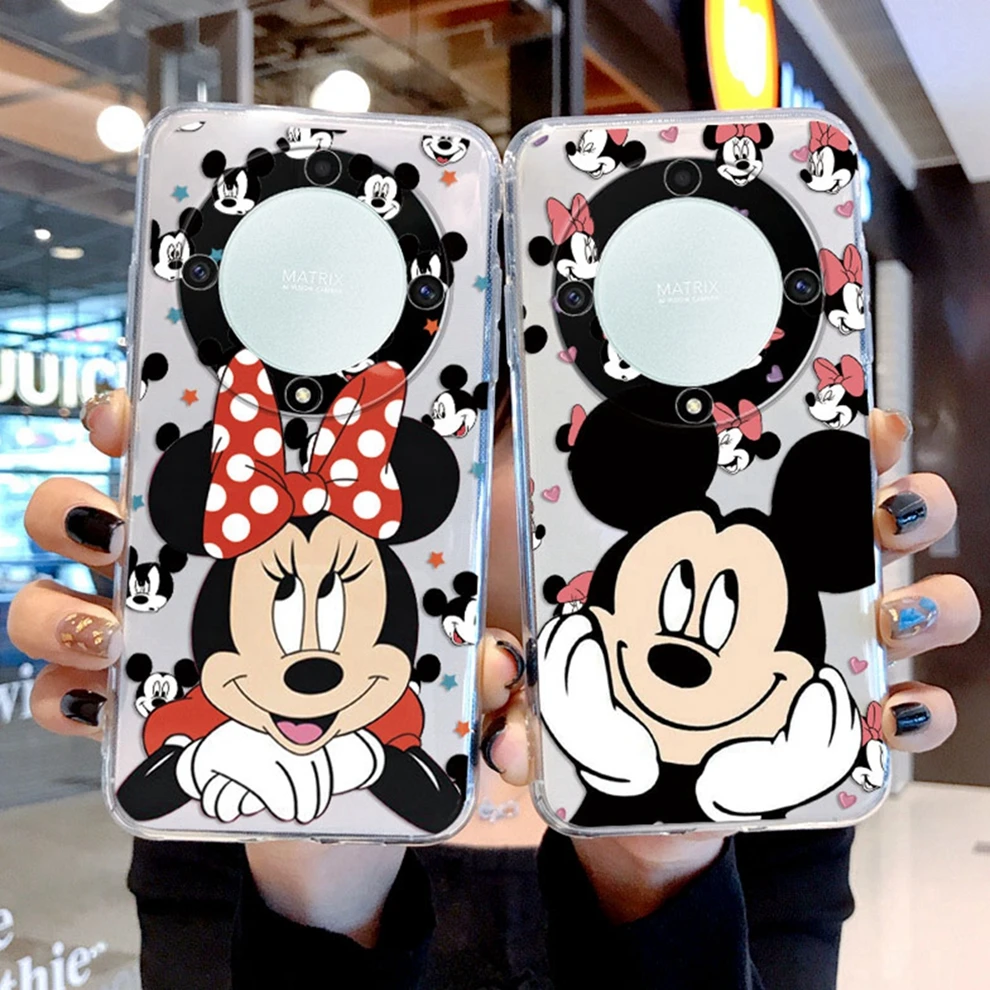 Mouse Minnie Mickey Cute Cartoon for Honor X9A Magic5 Lite Phone Case Silicone Funda Cover Transparent Lucky Duck Donald Stitch