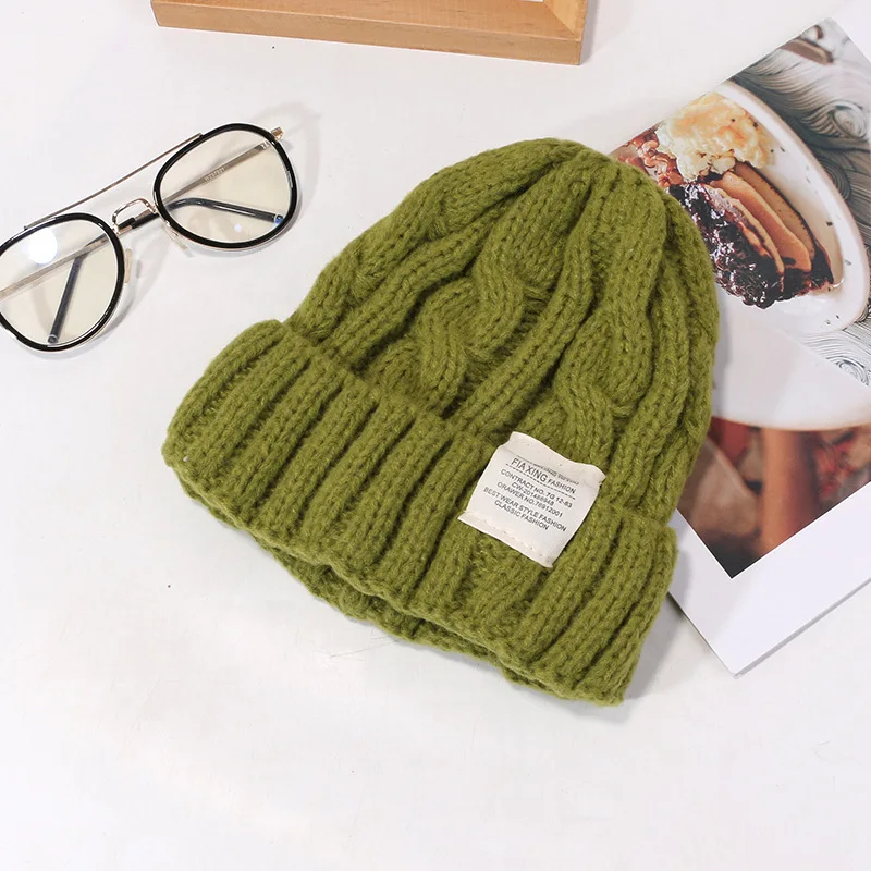 1pc Classic Ribbed Knitted Beanie Trendy Candy Color Skull Cap Elastic Warm Knit Hats Cuffed Beanies For Women Men