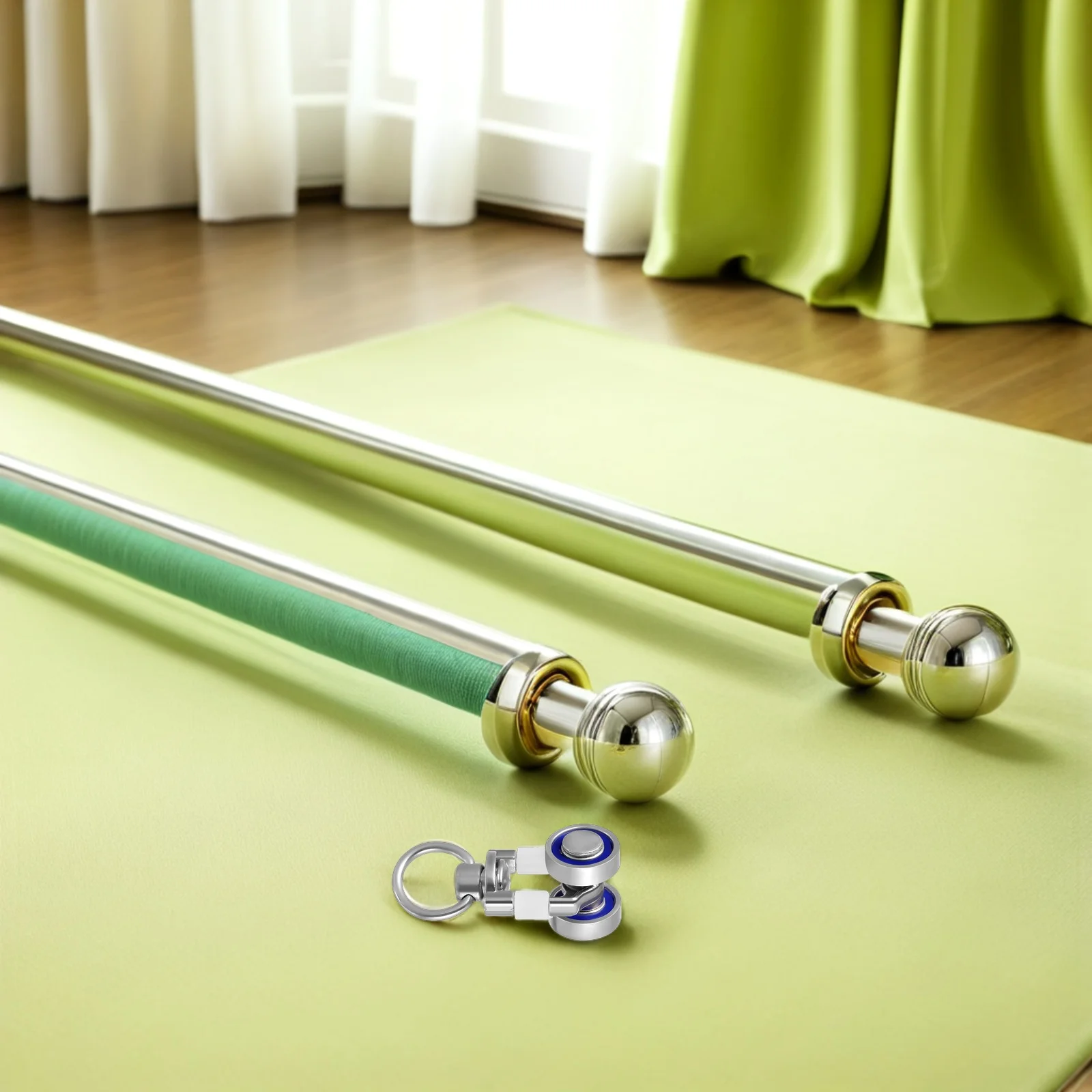 

15Pcs Curtain Track Rollers Metal Ceiling Track Accessories Silent Smooth Gliding Curtain Rail Gliders Pulley System Parts