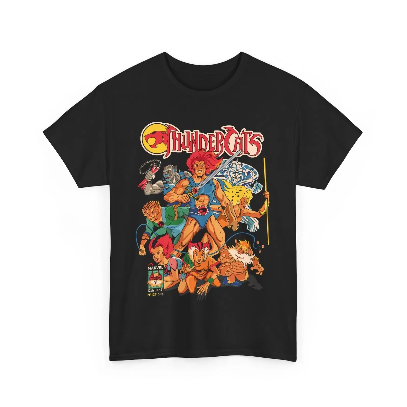 Thundercats T-shirt Vintage Loose Oversized Unisex Print T-shirts for Men Women Fashion Hip Hop Street high quality Couples soft