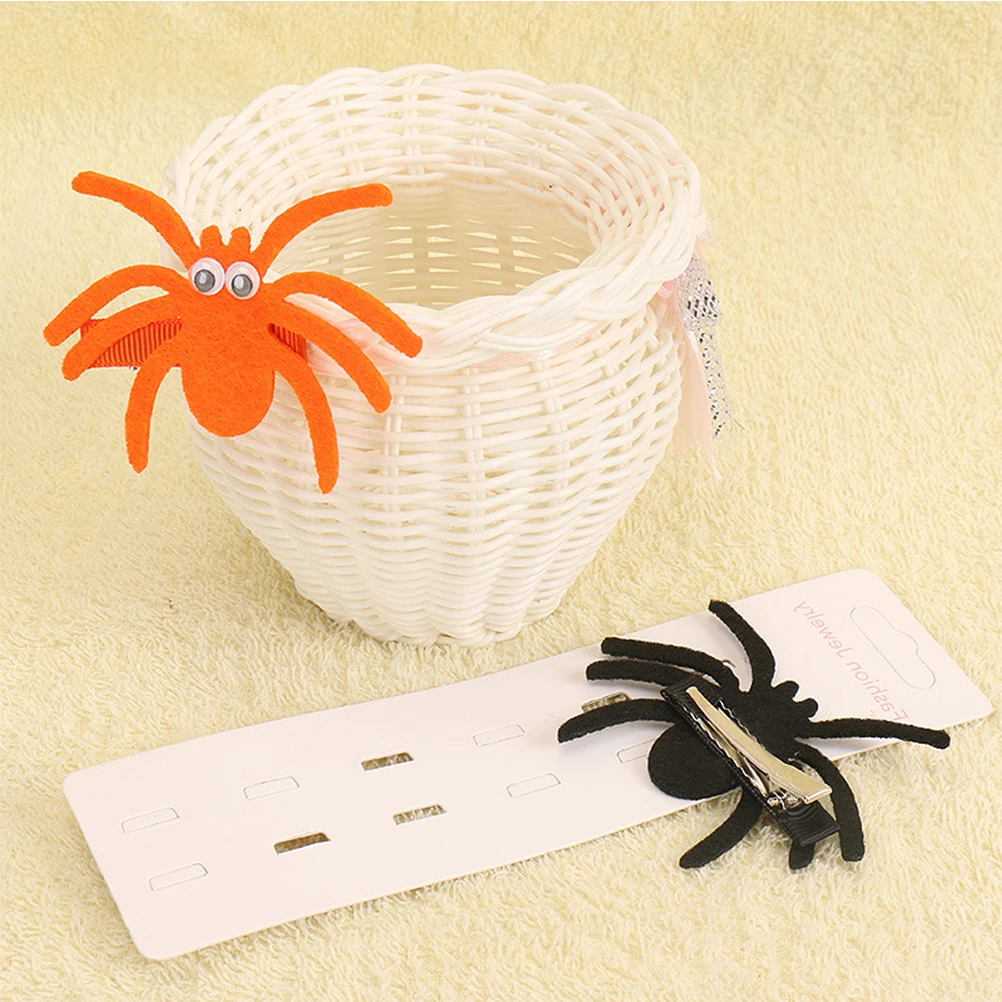 

5 Pcs Horror Spider Hair Accessories Girl Barrettes Clips Girls Halloween Child for