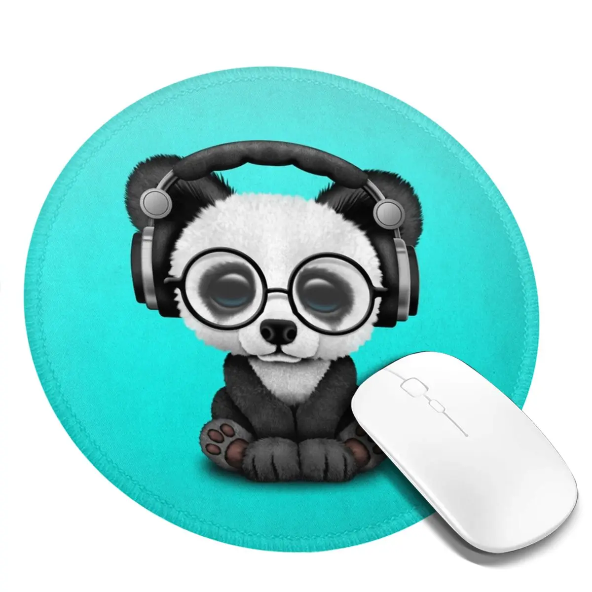 Blue Baby Panda Dj Mouse Pad Animal Graphic Rubber Mousepad For Office Home Computer Comfort Fashion Great Quality Mouse Mats