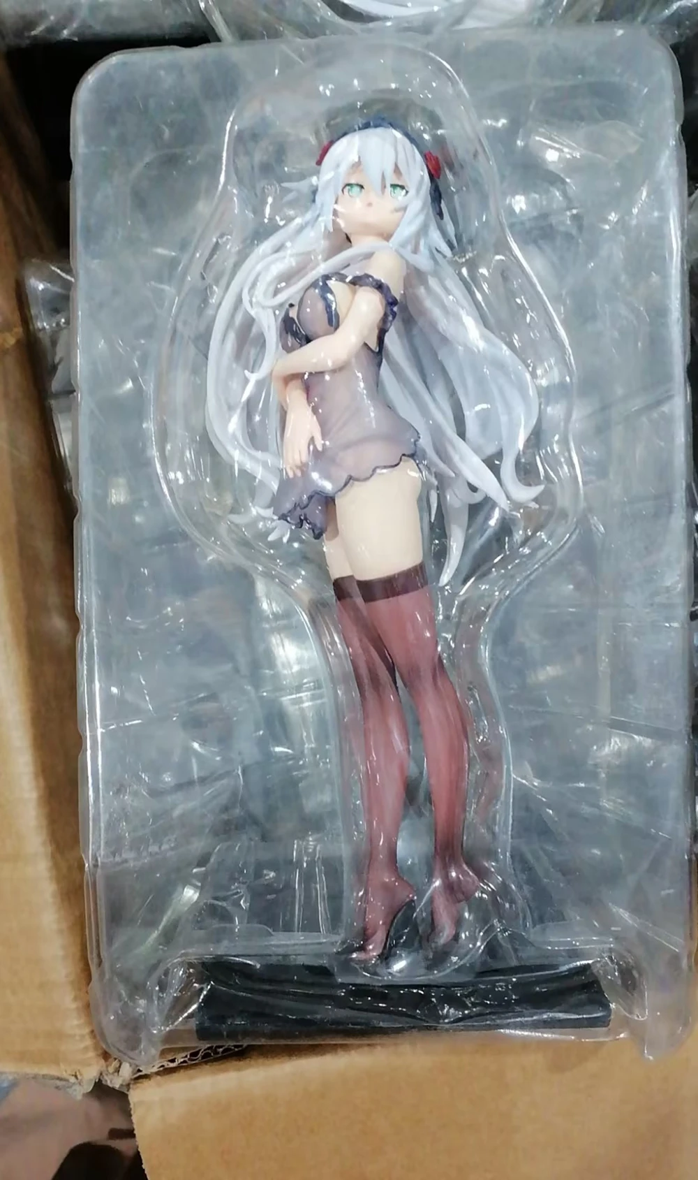 24CM Anime Hyperdimension Neptunia Figure Black Heart Suspender Skirt Pajamas Dress Up Model Toy Gift Action Figure Doll PVC