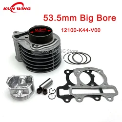 53.5mm Big Bore Racing Cylinder Kit for Honda Beat Fi V1 V2 Vario Vision 110 SCR Zoomer X Scoopy-i Moove 110cc 12100-K44-V00
