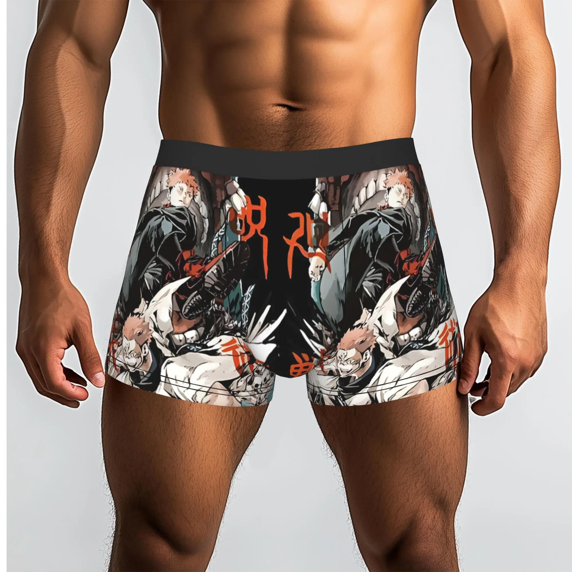 Battle Bandai Jujutsu Kaisen Underpants Breathbale Panties Men's Underwear Print Shorts Boxer Briefs