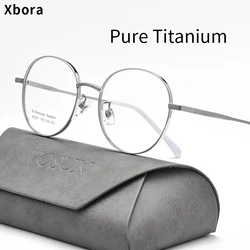 Women's Retro Titanium Alloy Glasses Frame Ultralight Oval Prescription Eyewear Optical Myopia Small Size Eyeglasses Men K5051