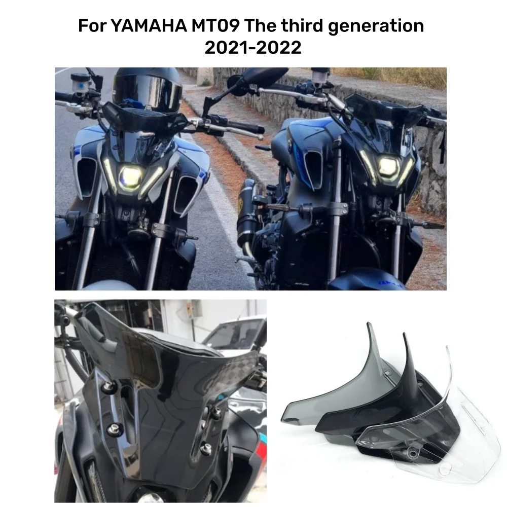 

For YAMAHA MT09 The third generation 2021-2022 WindScreen Motorcycle Accessories Fairing Deflector MT-09 MT09 MT 09 Windshield