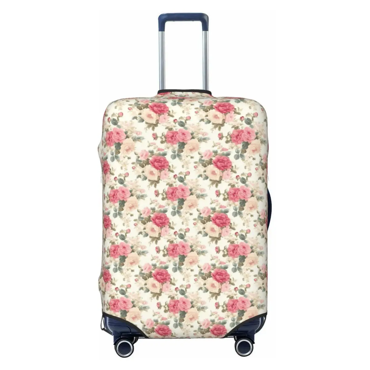 

Custom Vintage Floral Texture Suitcase Cover Washable Flower Pattern Luggage Covers Protector for 18-32 inch