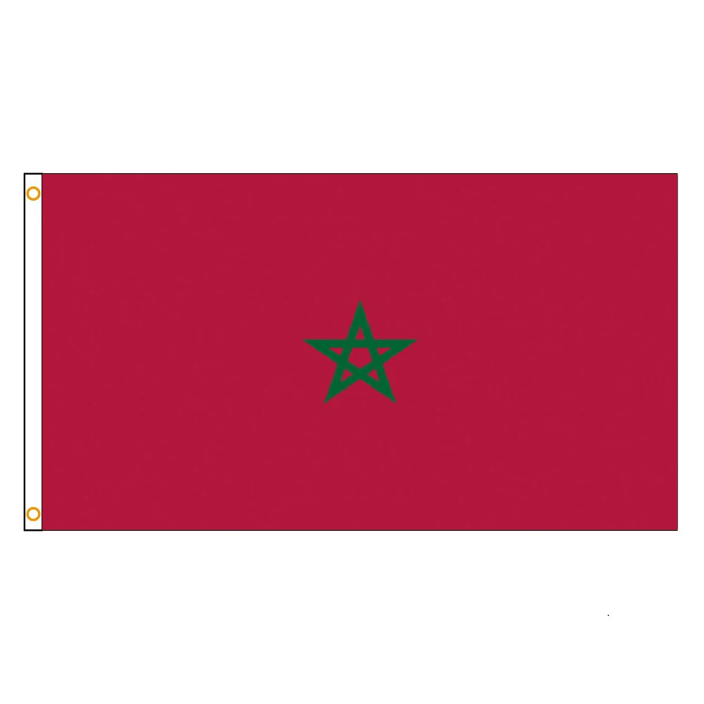 FLAGLINK 90 x 150CM Morocco Flag Banner Hanging National Flags For Decoration