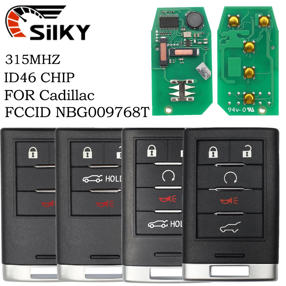 

SilKY NBG009768T For Cadillac ATS SRX CTS XTS DTS 2010 2011 2012 2013 2014 Smart Key Remote 315MHz 433MHz Keyless Entry Fob