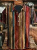 Baroque patterned men's polo shirt Premium vintage lapel workwear