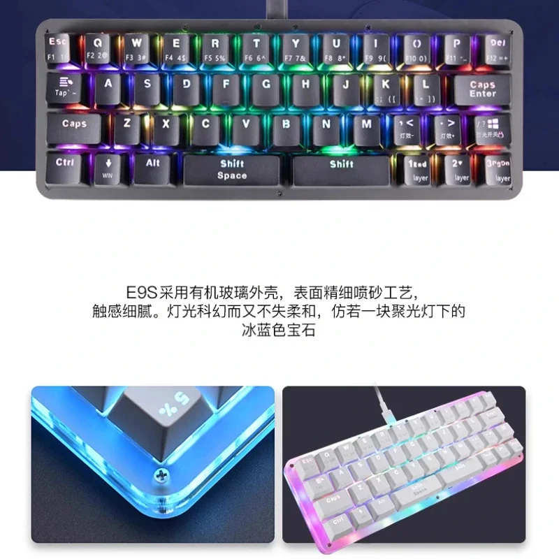 Mini42 40% Mechanical Keyboard Custom Wired Compact and Portable Drawing Editing Game Multifunctional RGB Gasket VIA DIY Design