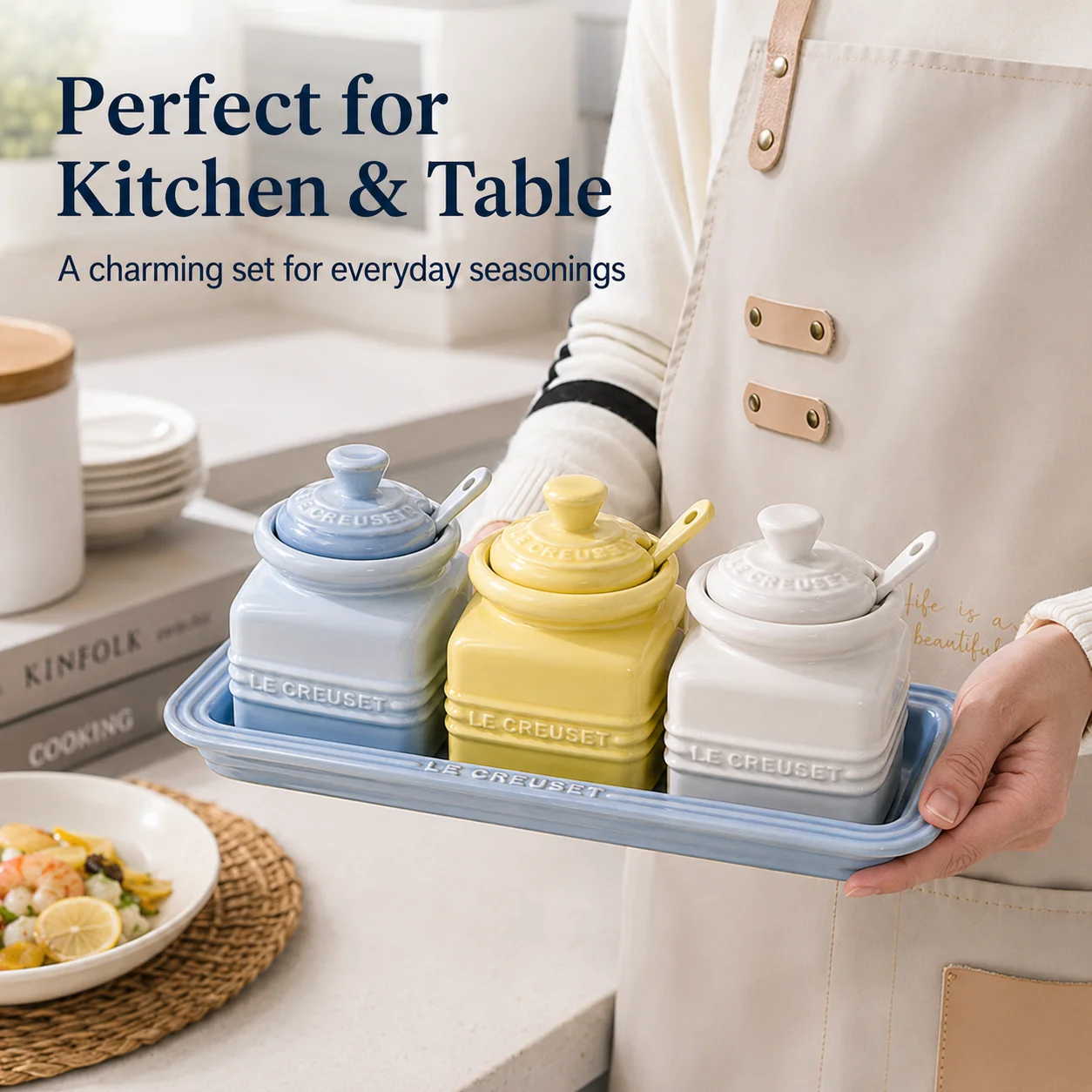 Kitchen Appliances Store - Le Creuset 3 Parçalı Seramik Baharatlık