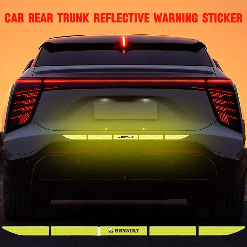 

Car Sticker Reflective Warning Safety Tape Anti Collision Warning Reflective Stickers Automobile Trunk Reflectante For Renault