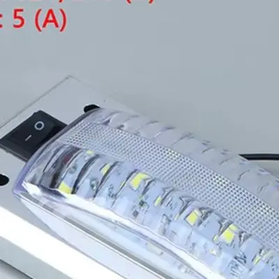 Silver ABS LED Roof Light 12V-24V Waterproof Interior Lamp For Car Vehicle Cabin Lighting Decoration Accessories Instrument
