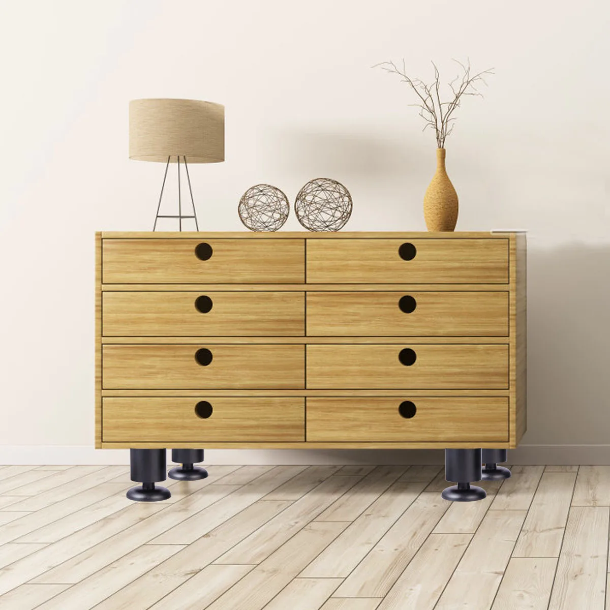 

Adjustable 8Cm Stainless Steel Sofa Legs Round Stand Cabinet Support Heavy Duty Furniture Legs For Chairs Tables Modern Design