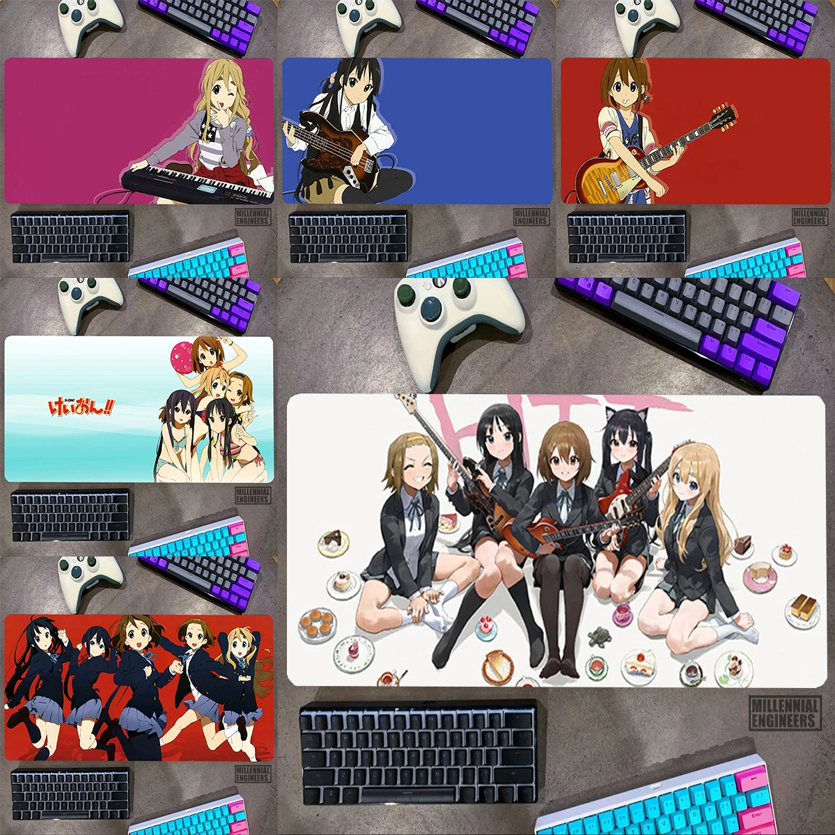 

K-ON Anime HTT Band Mouse Pad Mousepad Gamer Gaming Mats Office Accessories Keyboard Desk Mat Big Mousepepad Extended Large Xxl