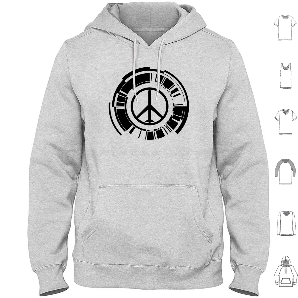 Sudadera con capucha negra Mgs-Peace Walker, de algodón, manga larga, Nerd Geek Gamer Meme Fox Foxhound Hound Diamond Dog Mgs Metal Gear