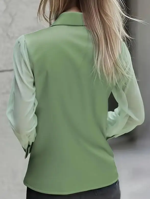 Damen-Hemd 2025, neues Herbst-Licht-Luxus-High-End-Langarm-Vielseitiges Satin-Hemd, einfaches Pendler-Elegantes Hemd für Frauen