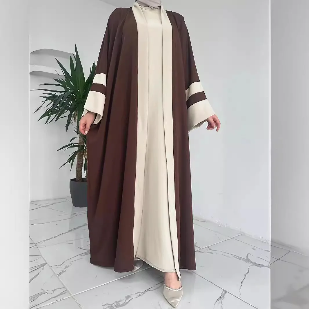 أحدث تصميم للنساء في دبي عباية إسلامية تركيا فساتين راقية إسلامية بورخا عبايات دبي بلون سادة عباية مفتوحة