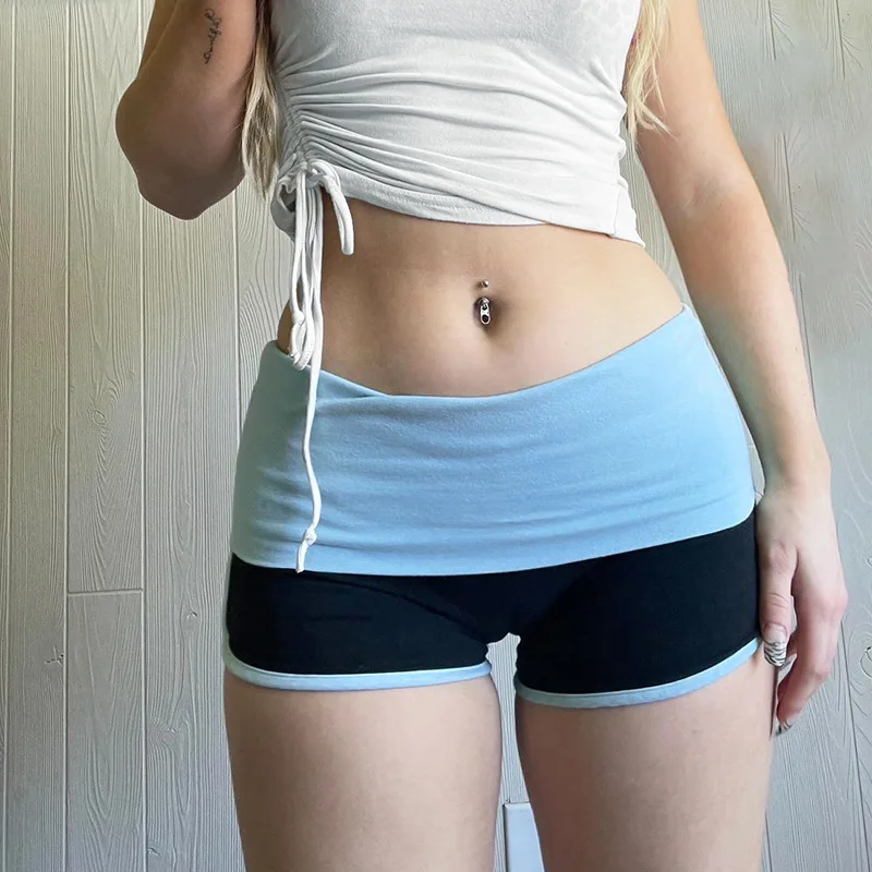 

BKLD American Style Casual Spicy Girls Basic Printed Contrasting Straight Leg Shorts Home Wear Summer New Women Clothing Shorts