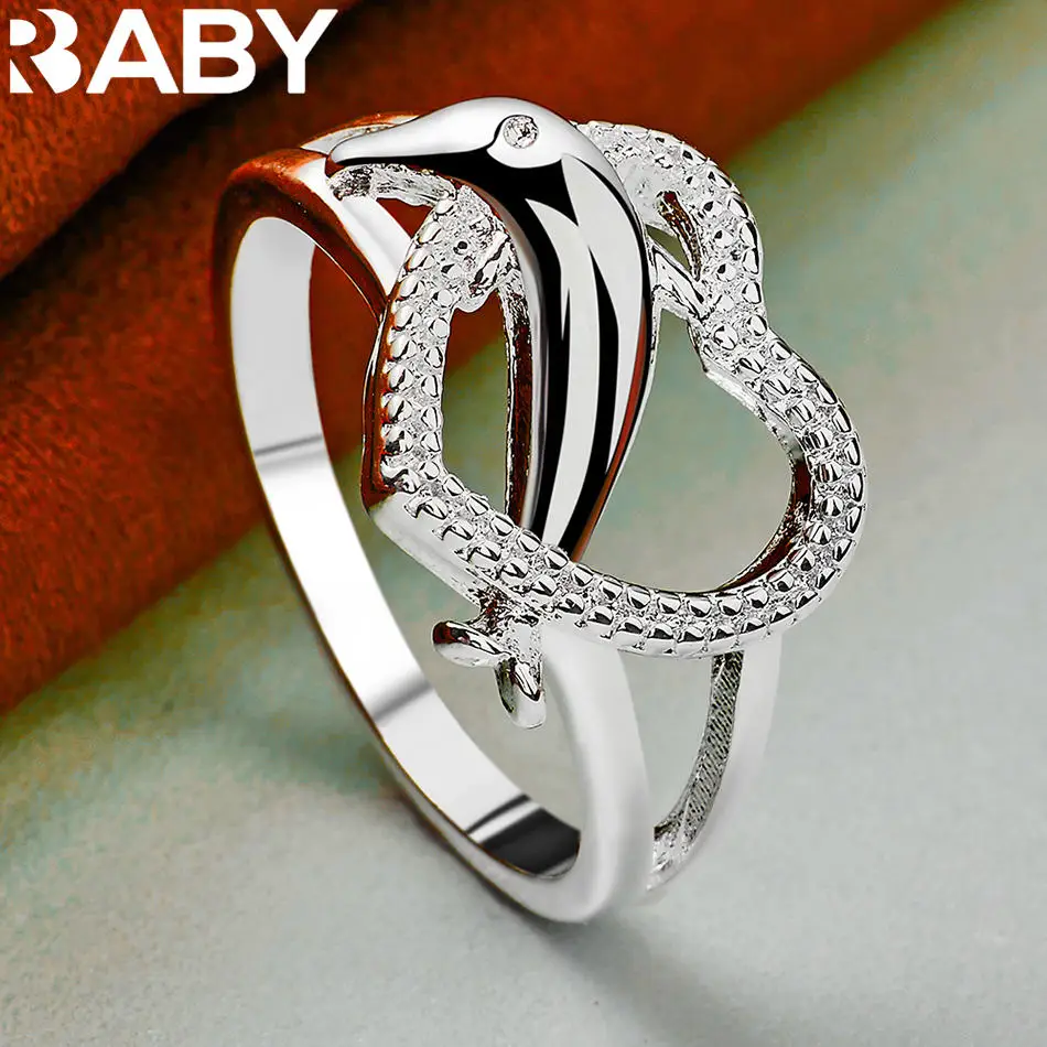 URBABY 925 فضة حجم 7-10 خاتم هندسي للنساء الرجال مجوهرات الأزياء سحر نعمة الزفاف إكسسوارات الخطوبة