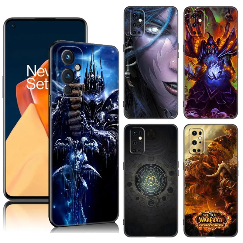 The World of Warcraft Black Silicone Phone Case For OnePlus 9 10 11 12 ACE 2V Pro 9RT 10T 10R Nord CE 2 3 Lite N10 N20 N30 5G