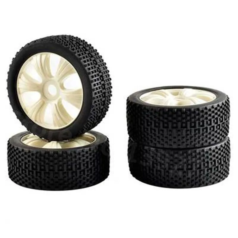 2Pcs RC 1/8 Nitro Buggy Remote Control Car Rubber Tyre Tires & Wheel Rim 112mm*43mm