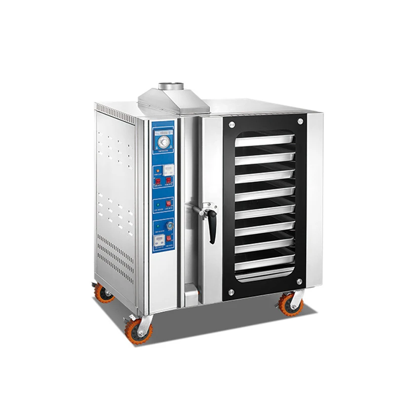 Equipo de horneado comercial Industrial personalizado, horno rotativo eléctrico de Gas de acero inoxidable para horno de convección para hornear