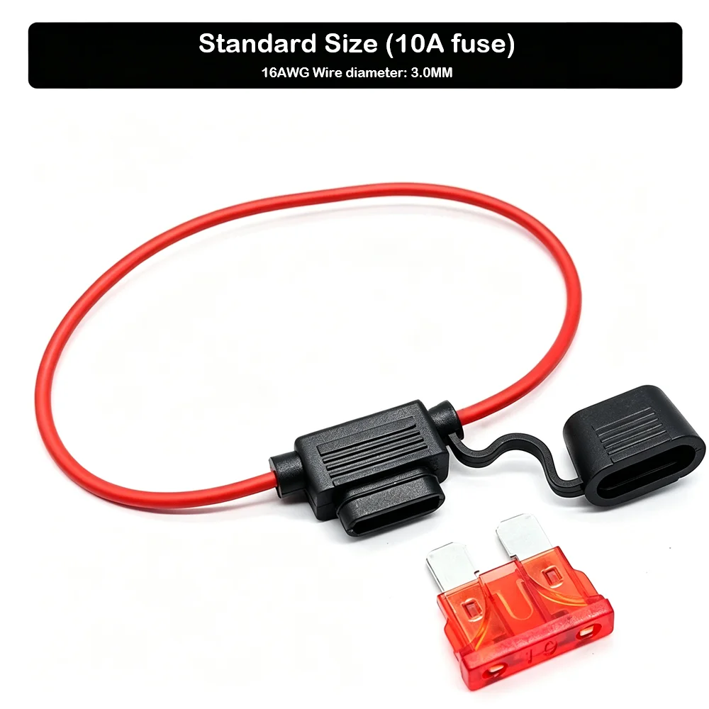 Wasserdichter 10/12/14/16/18AWG Schneidbarer Auto-Inline-Sicherungshalter 5A-50A Standard-/Mini-Sicherungen Sicherheit für Boote, Marinefahrzeuge, LKWs und Fahrzeuge – Detail 14