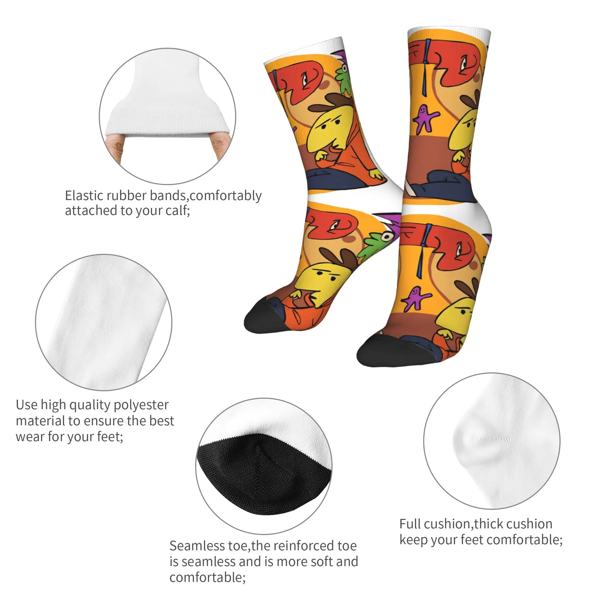 Meias de amigos sorridentes design meias da moda outono meias antiderrapantes meias macias de corrida masculinas